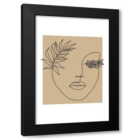 Face Plant II Black Modern Wood Framed Art Print with Double Matting by JJ Design House