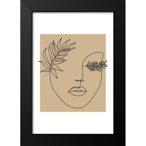 Face Plant II Black Modern Wood Framed Art Print by JJ Design House