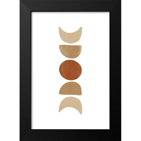 Moonrise Black Modern Wood Framed Art Print by JJ Design House