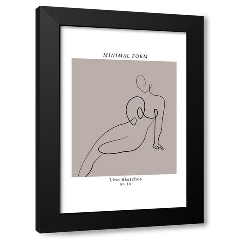 Figuratively III Black Modern Wood Framed Art Print with Double Matting by JJ Design House