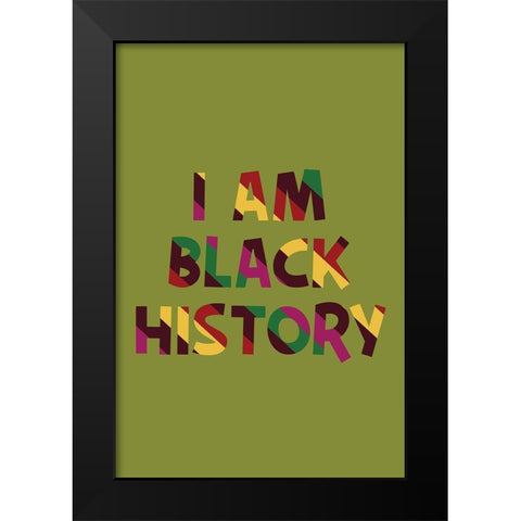 Black History Black Modern Wood Framed Art Print by JJ Design House