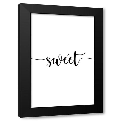 Sweet   Black Modern Wood Framed Art Print by JJ Design House