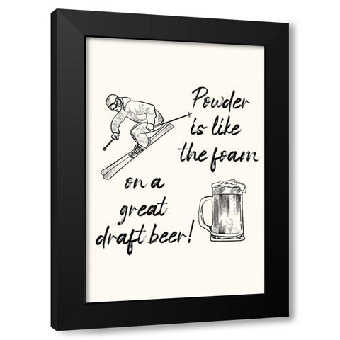 Powder Black Modern Wood Framed Art Print by JJ Design House