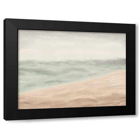 Soft Mod Ocean Black Modern Wood Framed Art Print by JJ Design House