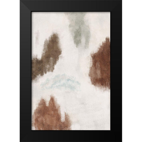 Neutral Warm Abstract Black Modern Wood Framed Art Print by JJ Design House