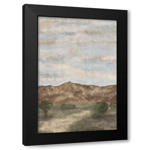 Neutral Warm Landscape Black Modern Wood Framed Art Print with Double Matting by JJ Design House