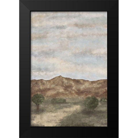 Neutral Warm Landscape Black Modern Wood Framed Art Print by JJ Design House