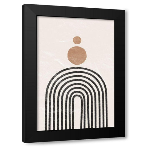 Arches Black Modern Wood Framed Art Print with Double Matting by JJ Design House