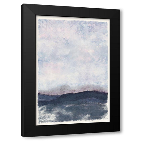 Blue Mountains Black Modern Wood Framed Art Print by JJ Design