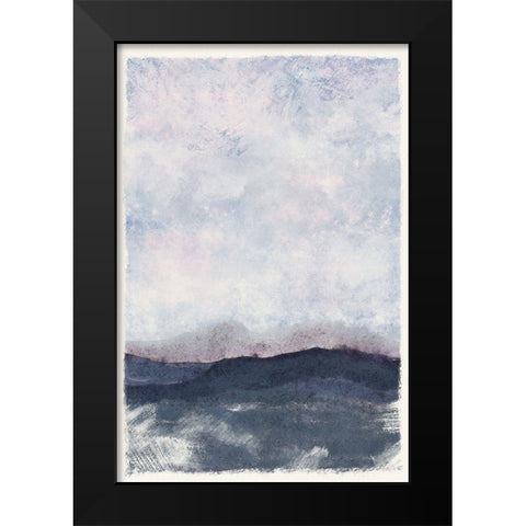 Blue Mountains Black Modern Wood Framed Art Print by JJ Design