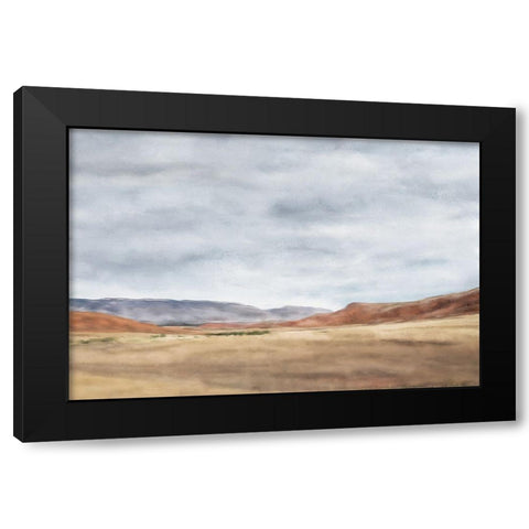 Landscape Black Modern Wood Framed Art Print by JJ Design