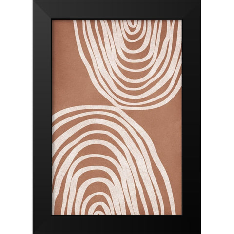 Abstract Arches Black Modern Wood Framed Art Print by JJ Design
