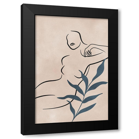 Boho in Bloom II Black Modern Wood Framed Art Print by JJ Design