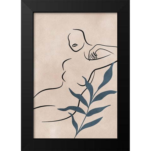 Boho in Bloom II Black Modern Wood Framed Art Print by JJ Design