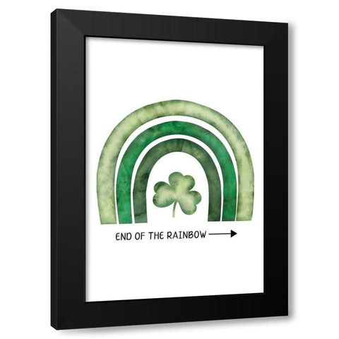 End of the Rainbow Black Modern Wood Framed Art Print by JJ Design