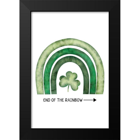 End of the Rainbow Black Modern Wood Framed Art Print by JJ Design