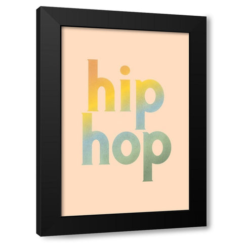 Hip Hop Black Modern Wood Framed Art Print by JJ Design