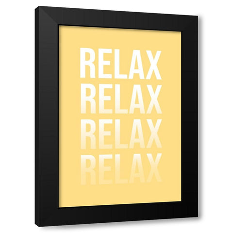 Relax Black Modern Wood Framed Art Print with Double Matting by JJ Design