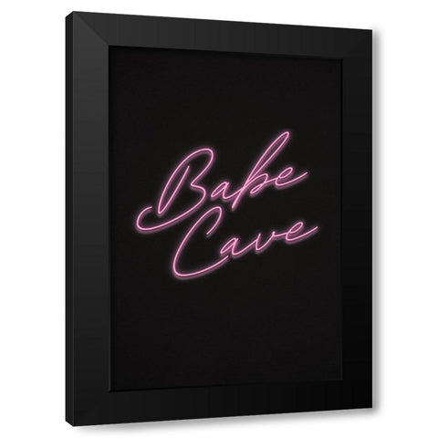 Babe Cave Black Modern Wood Framed Art Print with Double Matting by JJ Design