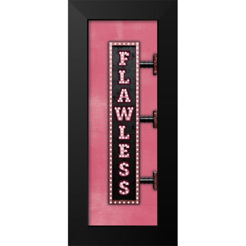 Flawless Black Modern Wood Framed Art Print by JJ Design