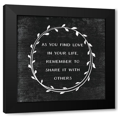 As You Find Love Black Modern Wood Framed Art Print with Double Matting by JJ Design