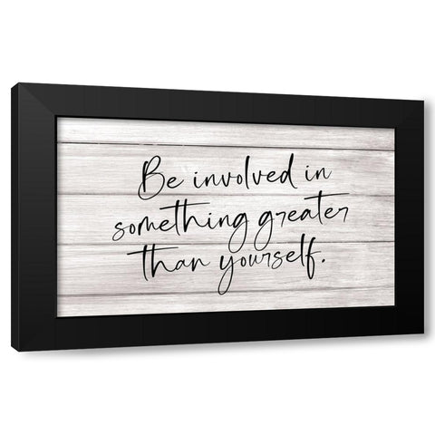 Something Greater Black Modern Wood Framed Art Print with Double Matting by JJ Design