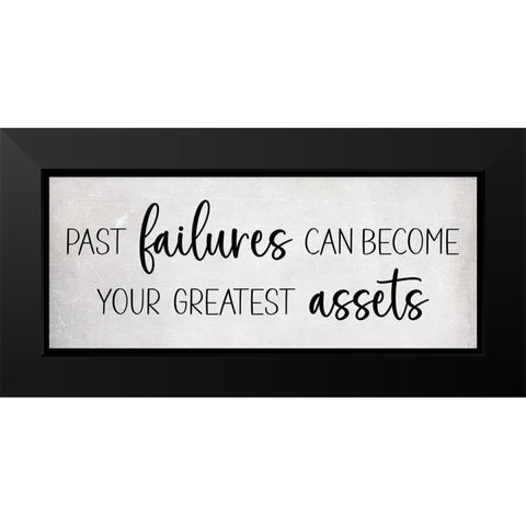 Past Failures Black Modern Wood Framed Art Print by JJ Design