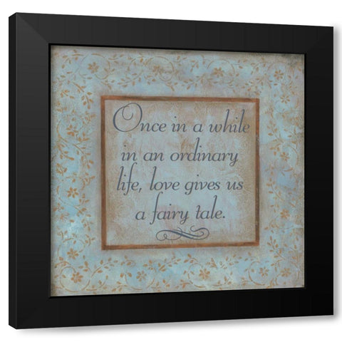 Once in a While Black Modern Wood Framed Art Print by Moulton, Jo