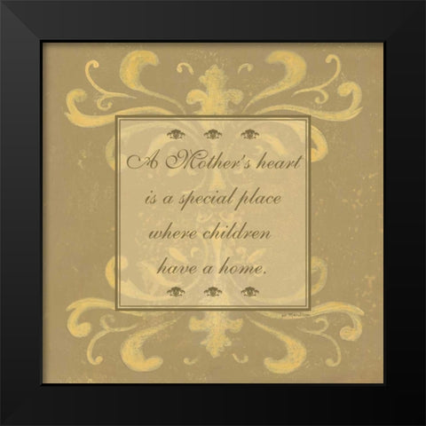 A Mothers Heart Black Modern Wood Framed Art Print by Moulton, Jo