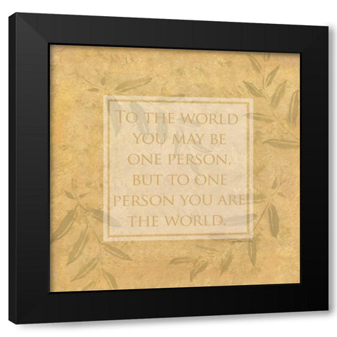 To the World Black Modern Wood Framed Art Print with Double Matting by Moulton, Jo