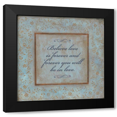 Love Is Forever Black Modern Wood Framed Art Print with Double Matting by Moulton, Jo