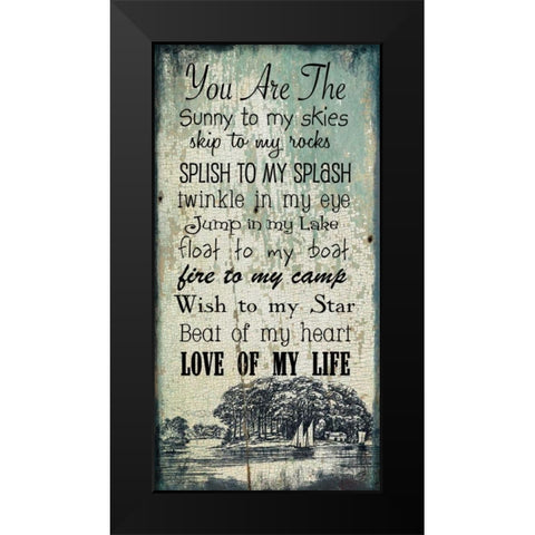 Lake and Love Black Modern Wood Framed Art Print by Moulton, Jo