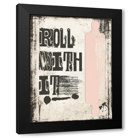 Roll With It Black Modern Wood Framed Art Print with Double Matting by Moulton, Jo