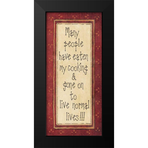 My Cooking Black Modern Wood Framed Art Print by Moulton, Jo