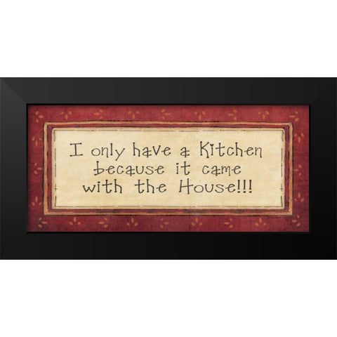 My Kitchen Black Modern Wood Framed Art Print by Moulton, Jo