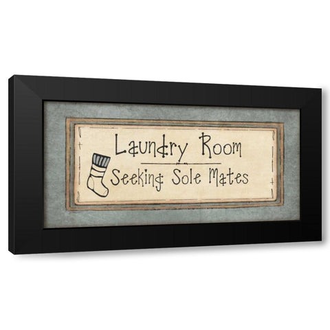 Sole Mates Black Modern Wood Framed Art Print by Moulton, Jo