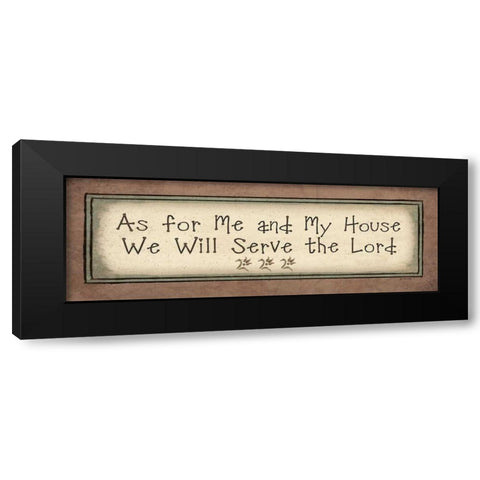 Serve the Lord Black Modern Wood Framed Art Print with Double Matting by Moulton, Jo