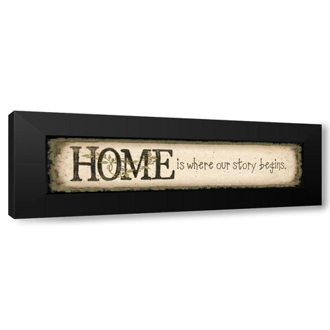 Home Black Modern Wood Framed Art Print by Moulton, Jo