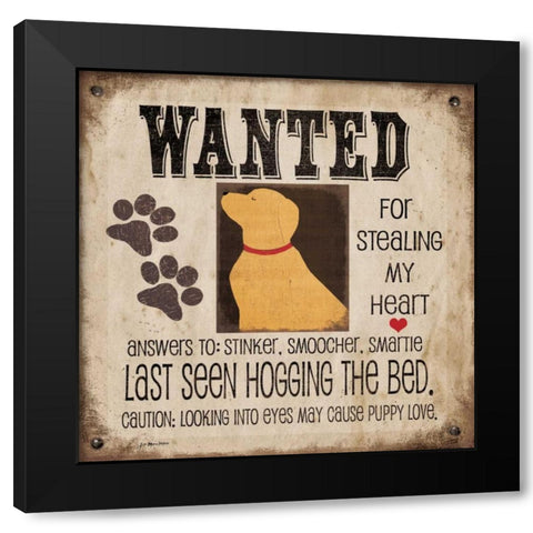 Wanted Black Modern Wood Framed Art Print with Double Matting by Moulton, Jo