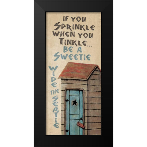 Sprinkle Black Modern Wood Framed Art Print by Moulton, Jo