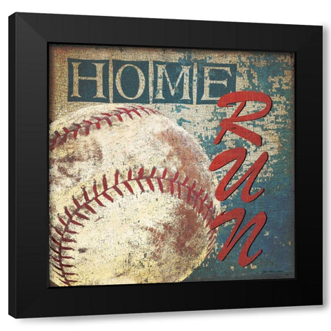 Home Run Black Modern Wood Framed Art Print by Moulton, Jo