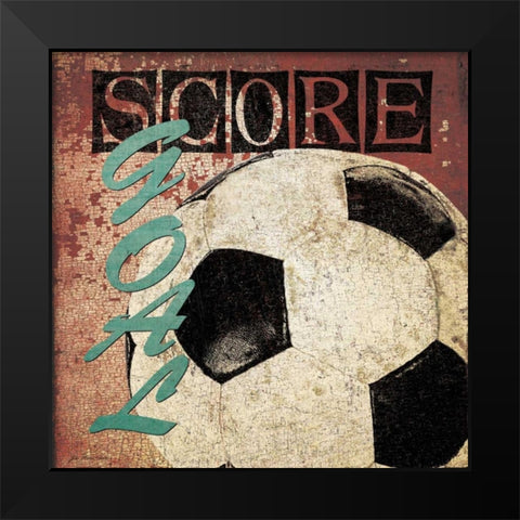 Goal Black Modern Wood Framed Art Print by Moulton, Jo