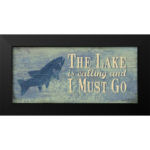 The Lake Black Modern Wood Framed Art Print by Moulton, Jo