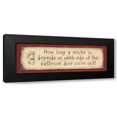 A Minute Black Modern Wood Framed Art Print by Moulton, Jo