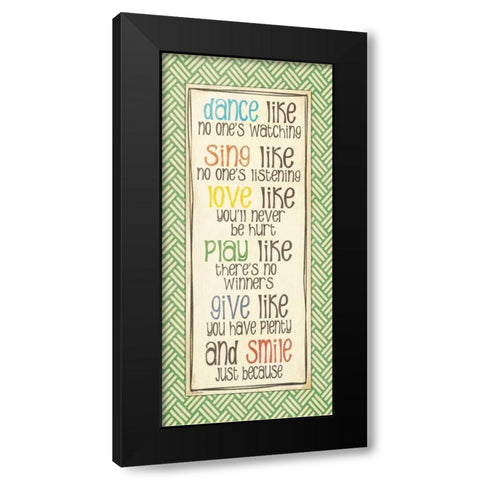 Smile Just Because Black Modern Wood Framed Art Print with Double Matting by Moulton, Jo