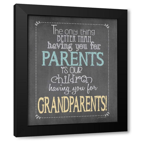 Parents Grandparents Black Modern Wood Framed Art Print by Moulton, Jo