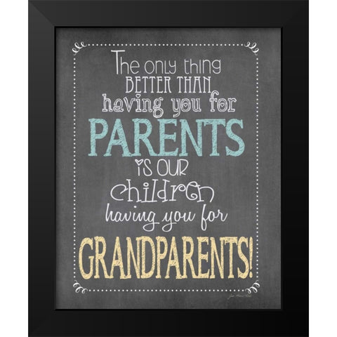 Parents Grandparents Black Modern Wood Framed Art Print by Moulton, Jo