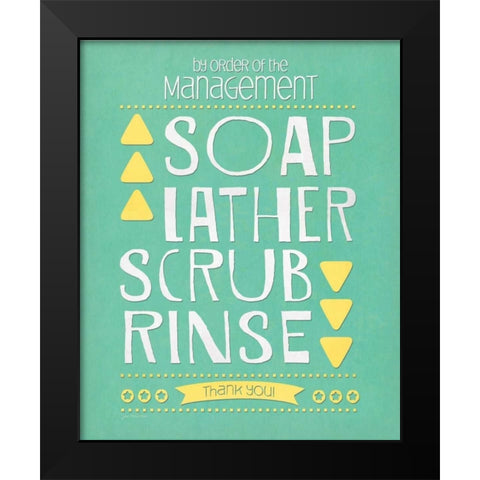 Soap Black Modern Wood Framed Art Print by Moulton, Jo