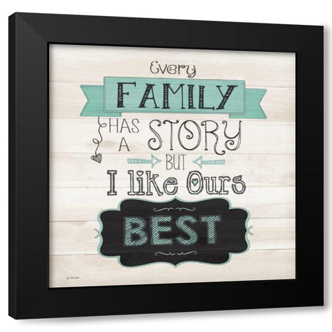 Story Black Modern Wood Framed Art Print with Double Matting by Moulton, Jo