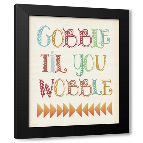 Gobble Black Modern Wood Framed Art Print by Moulton, Jo
